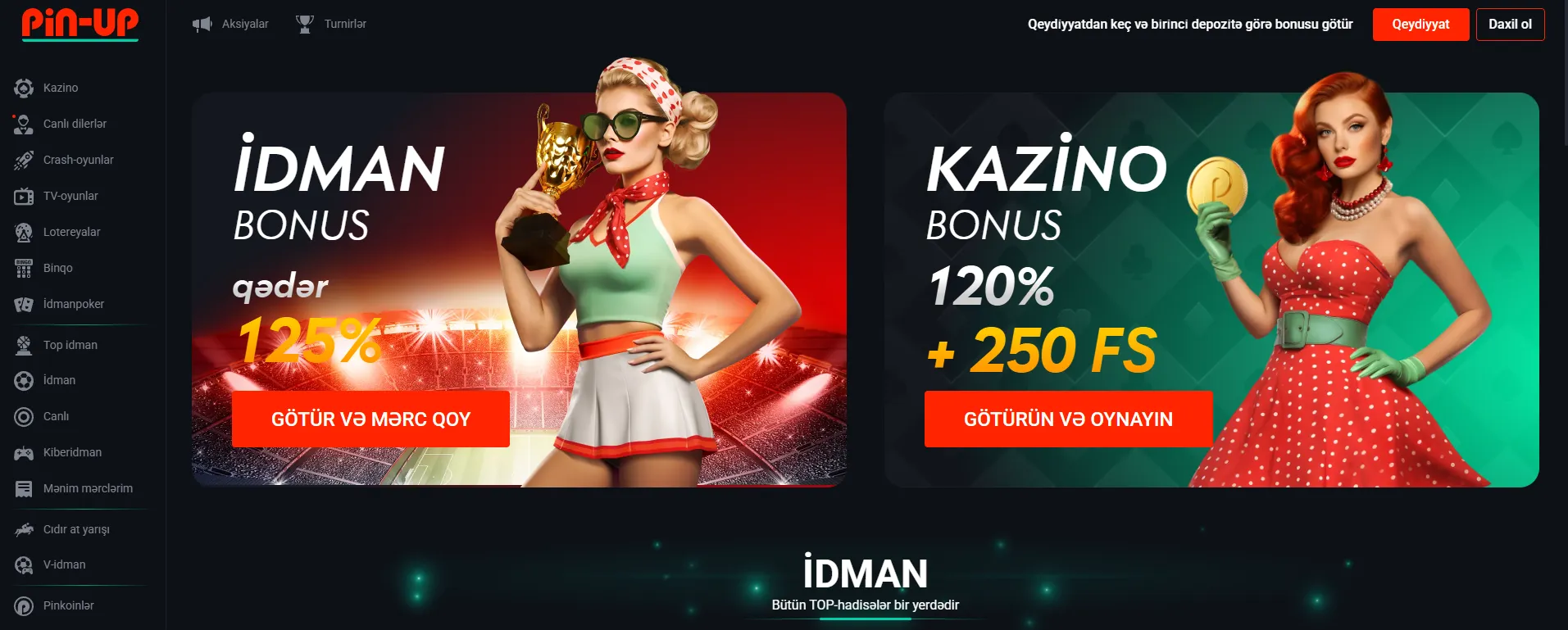 Xoş Gəldin Bonusu və Digər Təkliflər Pin Up Casino 